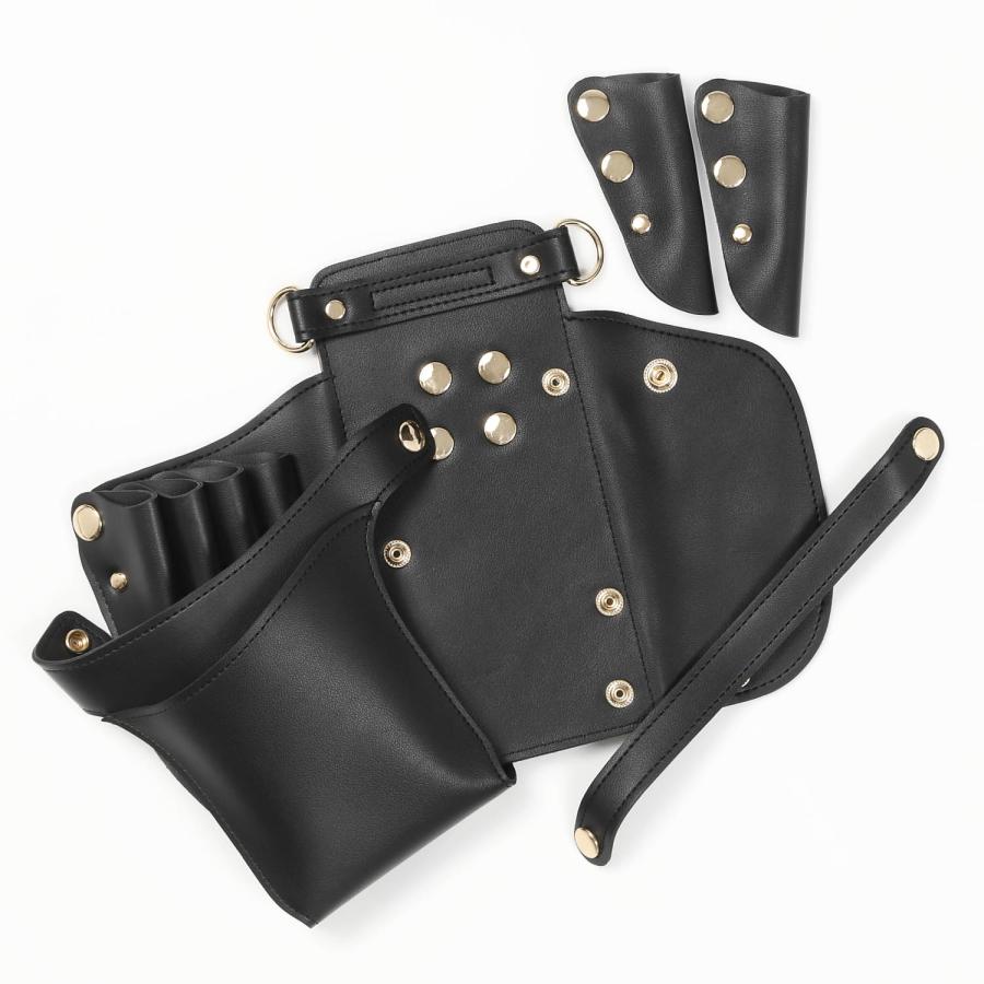 DEEDS シザーケース 美容師 シエーナ no.358 ブラック ゴールド金具 4