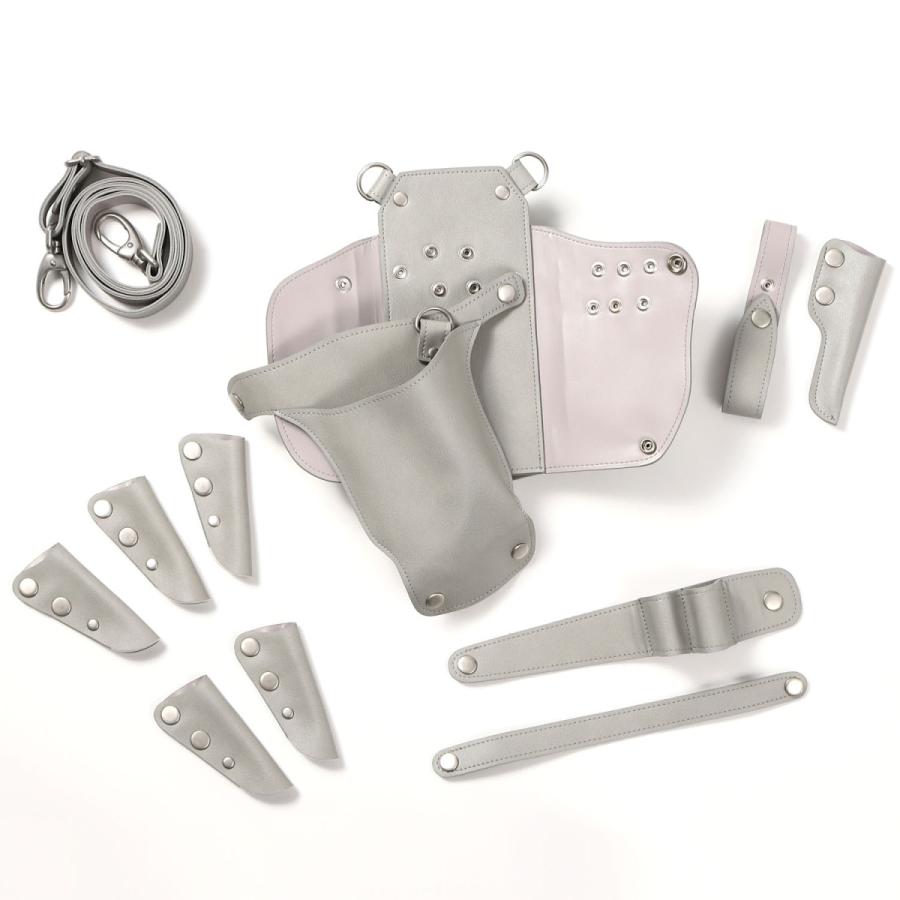 U-REALM オリジナルコラボシザーケース スモーキーグレー / 国内シザーケース専門メーカー 職人手作り/ユーレルム     商品情報    210×110×95PUレザー(合成皮革)0〜5丁入ペンホルダー付グローブホルダー付ブラシホルダー付ダ DG1305470718(12540円)