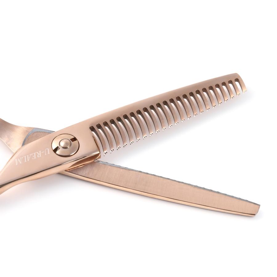 U-REALM ゴールド セニングシザー U-REALM オリジナル コラボ 前髪専用 シザー (5.0インチ) 日本の