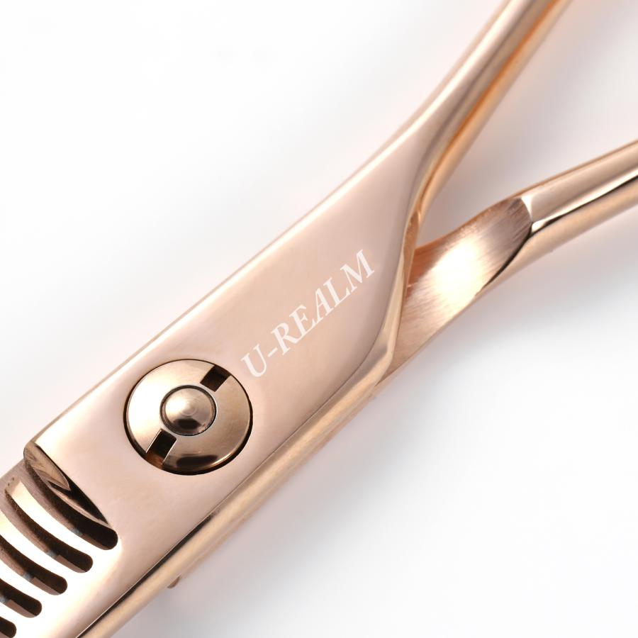 U-REALM ゴールド セニングシザー U-REALM オリジナル コラボ 前髪専用 シザー (5.0インチ) 日本の