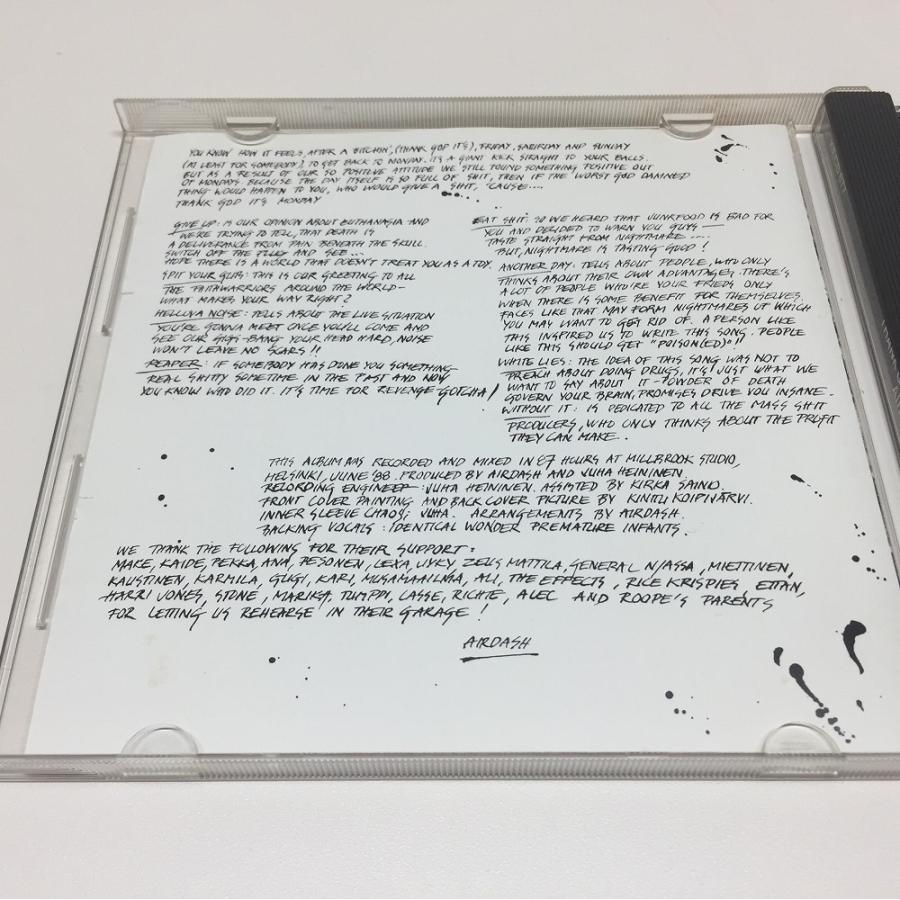 AIRDASH / THANK GOD ITS MONDAY (廃盤/FINLAND/THASH/1988年/1st) AIRDASH THANK GOD ITS MONDAY 商品説明