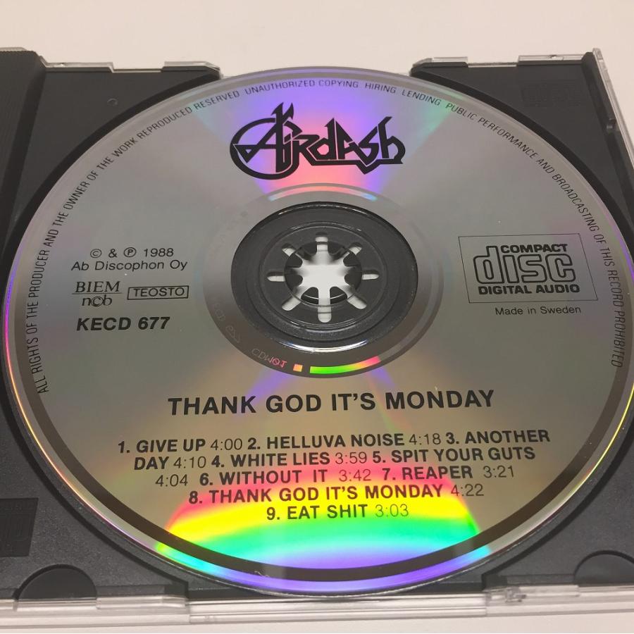 AIRDASH / THANK GOD ITS MONDAY (廃盤/FINLAND/THASH/1988年/1st) AIRDASH THANK GOD ITS MONDAY 商品説明
