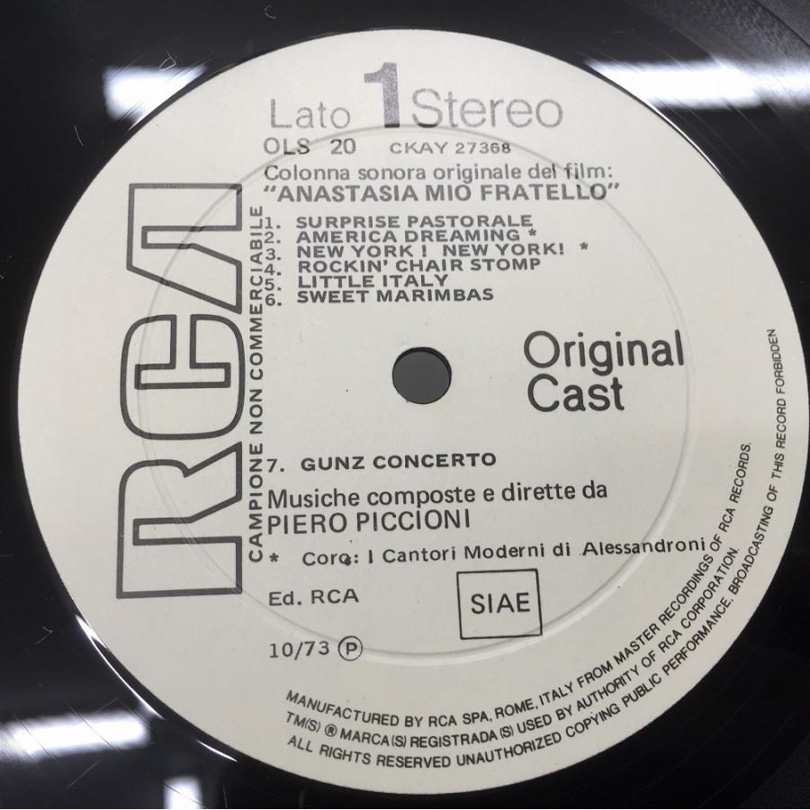 PIERO PICCIONI / ANASTASIA MIO FRATEL (オリジナル盤) PIERO PICCIONI ANASTASIA MIO FRATEL 商品説明