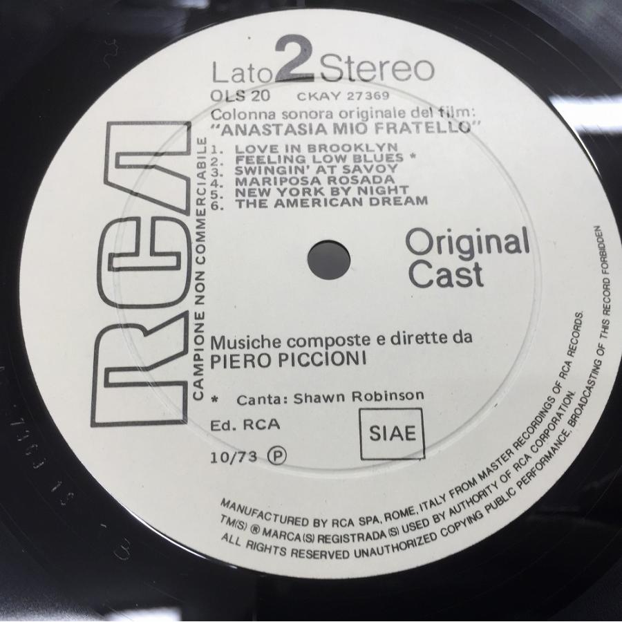 PIERO PICCIONI / ANASTASIA MIO FRATEL (オリジナル盤) PIERO PICCIONI ANASTASIA MIO FRATEL 商品説明