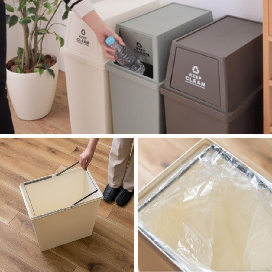 ゴミ箱 ダストボックス スタッキングペール 45L ホワイト 2個セット おしゃれ シンプル_2