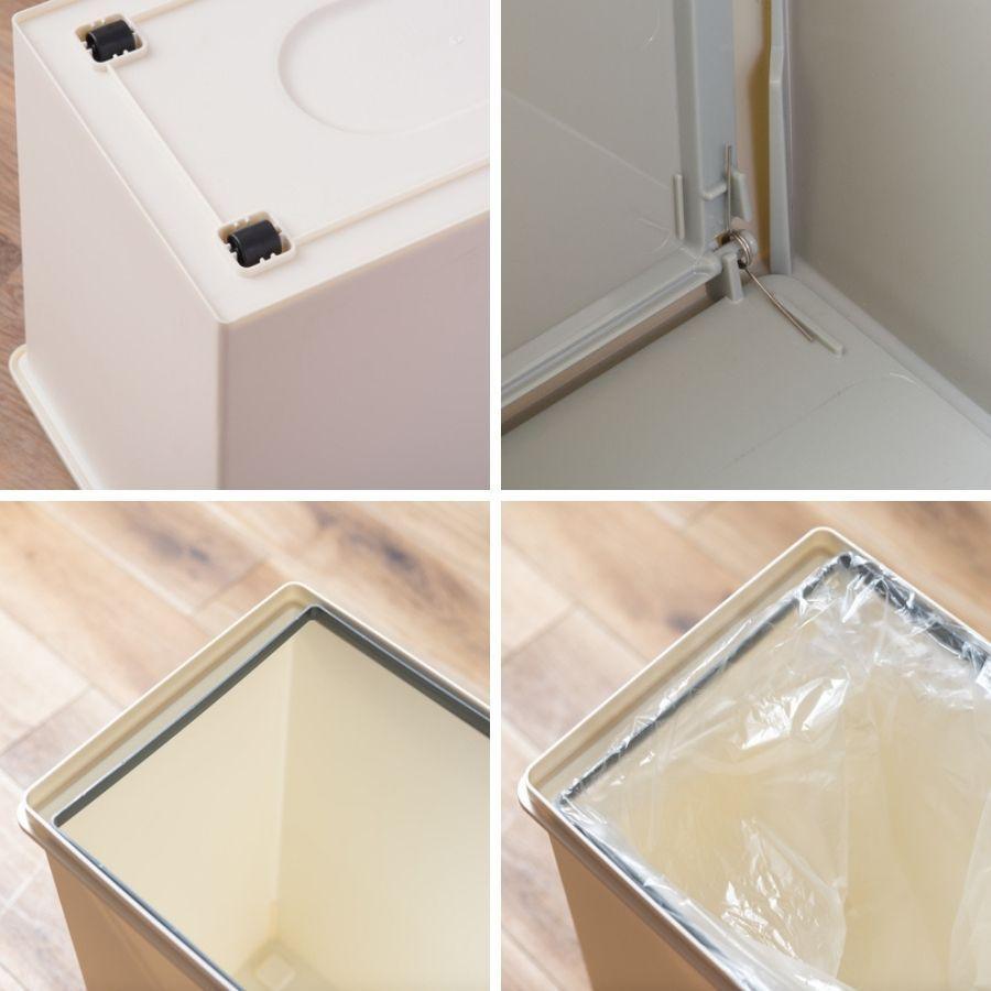 ゴミ箱 ダストボックス スタッキングペール 45L ホワイト 2個セット おしゃれ シンプル_3
