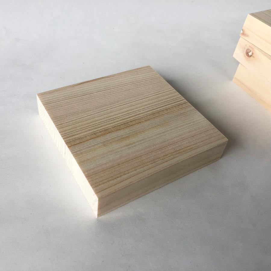 木材 桧集成材 横ハギ 20mm厚 幅100mm 長さ100mm 6枚 木 板 diy 日曜 