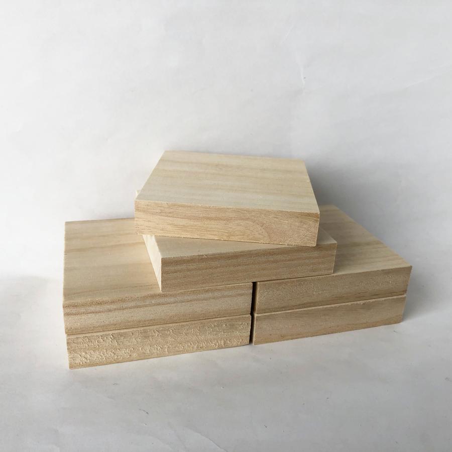 木材 桐集成材 横ハギ 20mm厚 幅100mm 長さ100mm 6枚セット 木 板 diy 