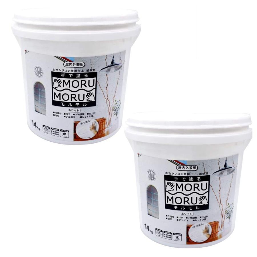 しっくい風塗料 手で塗る 屋内外対応 STYLE MORUMORU モルモル 14kg 2 