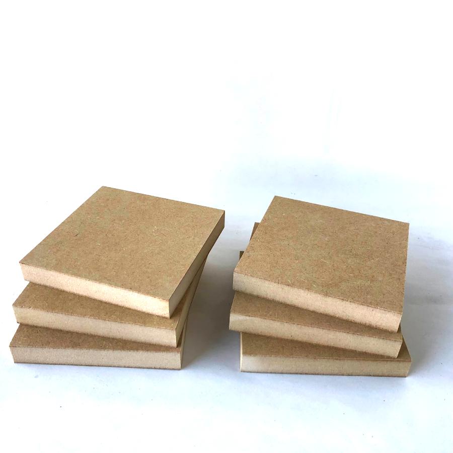 木材 MDF材 15mm厚 ミニサイズ 約100mm×約100mm 6枚セット MDFボード 