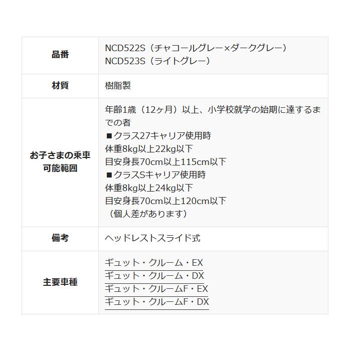 ＊1営業日発送＊＊2026年モデル新商品 NCD523S ライトグレー クルーム ギュット リヤシート 純正 NCD491S後継品 op | Gyutto | 06
