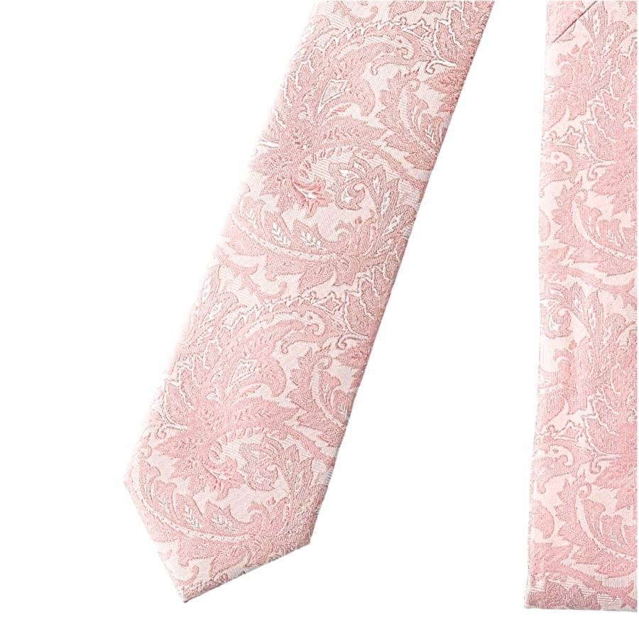 ネクタイ 結婚式 フォーマル ペイズリー 柄 シルク 西陣織 細い 長い