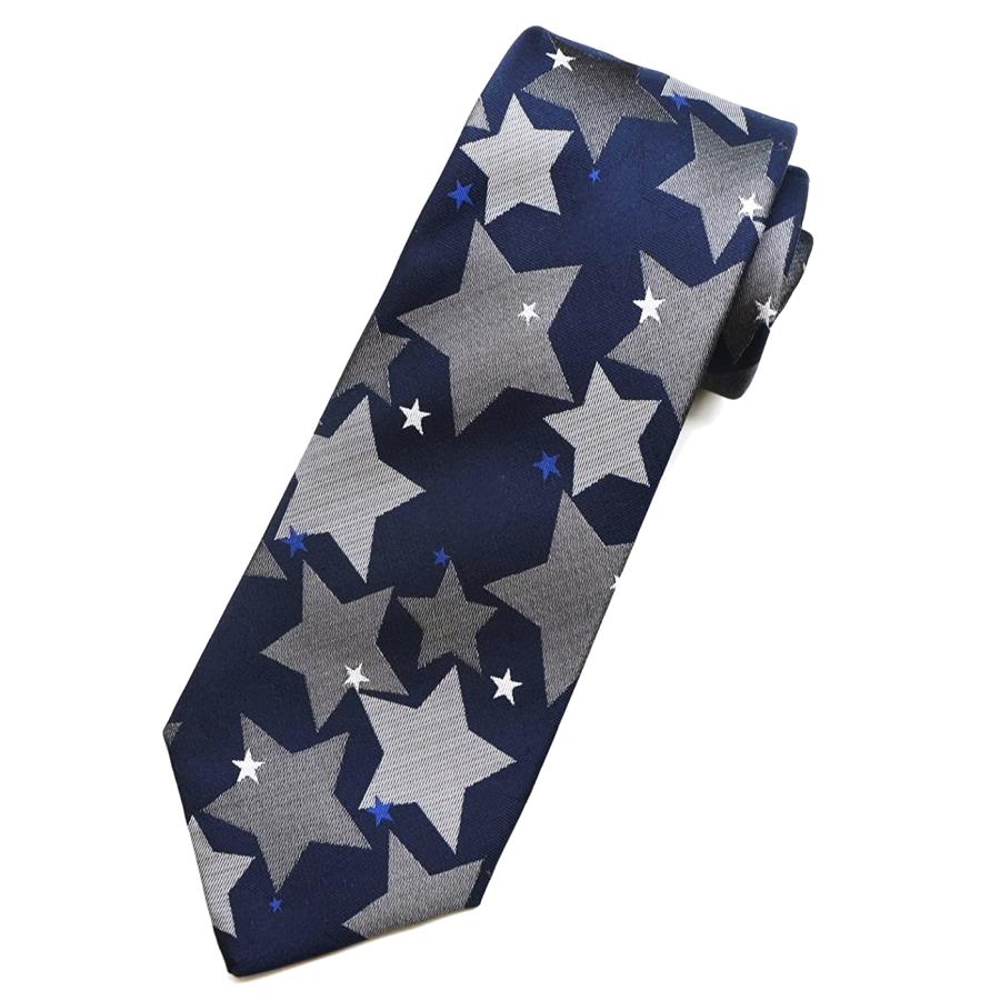 細い ナロータイ ネクタイ シルク 星 柄 スター 大 紺 ネイビー パーティー プレゼント 西陣織 日本製 メンズ レデイース dplus arts メール便 |  | 02