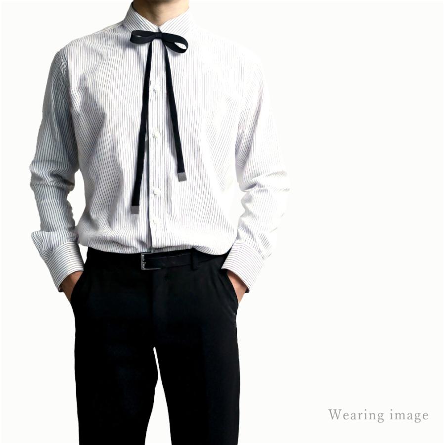 リボンタイ メンズ レディース 綿 コットン 長い ロング 0.9cm幅 無地 細幅 日本製 メール便 dplus arts |  | 16