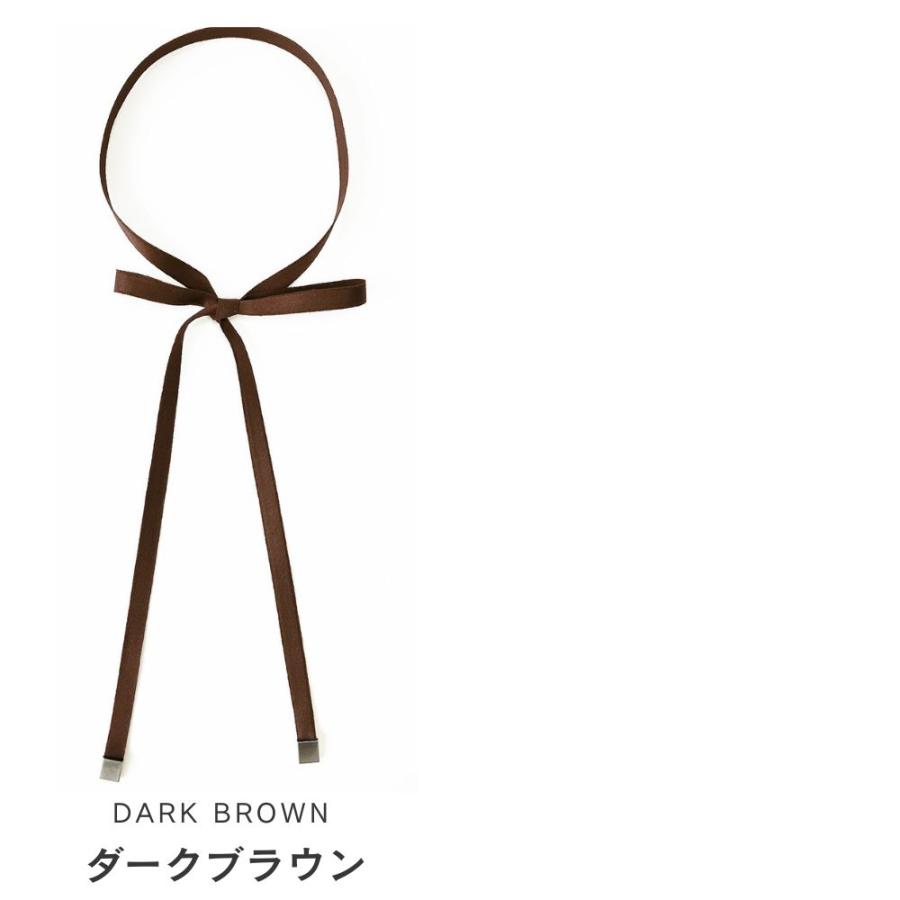 リボンタイ メンズ レディース 綿 コットン 長い ロング 0.9cm幅 無地 細幅 日本製 メール便 dplus arts |  | 26