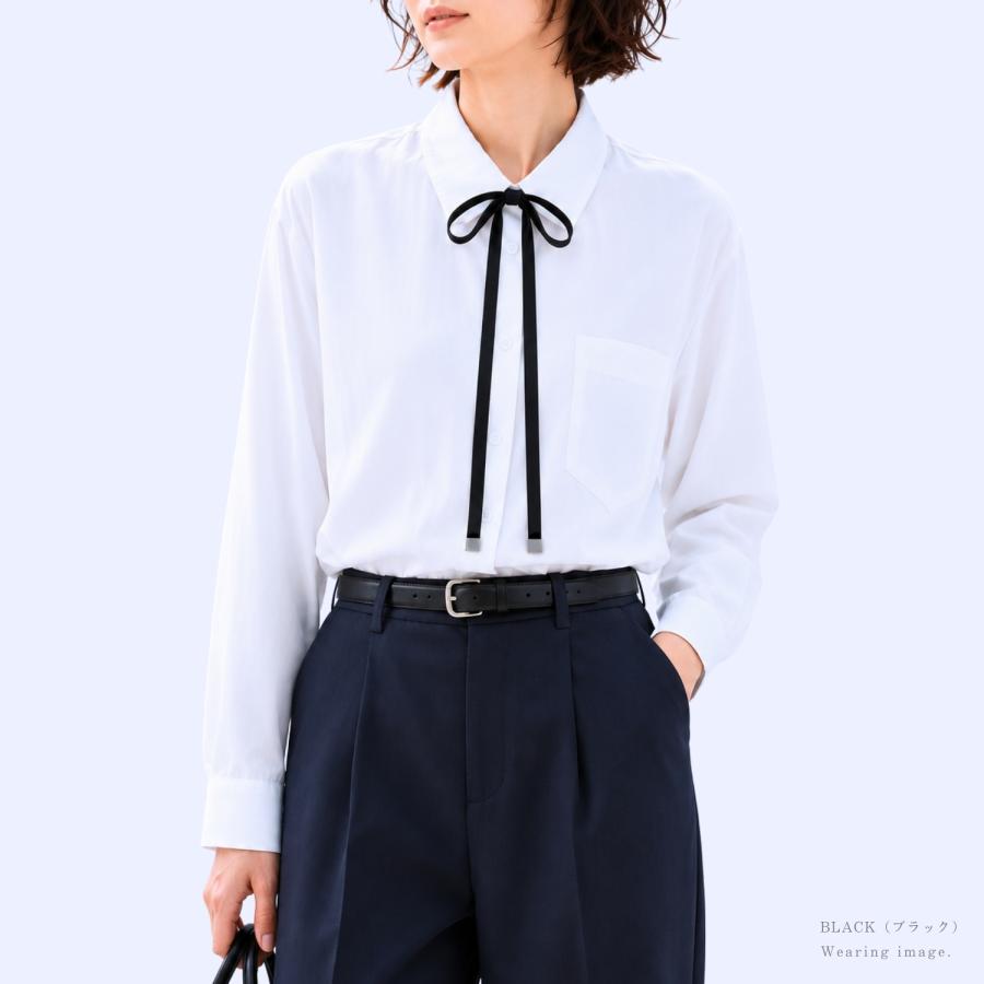 リボンタイ メンズ レディース 綿 コットン 長い ロング 0.9cm幅 無地 細幅 日本製 メール便 dplus arts |  | 15
