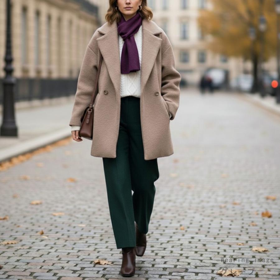 ミニ マフラー メンズ レディース ショート 短い 無地 薄手 差し込み 2色楽しめる リバーシブル 冬 春コーデ 防寒 日本製 男女兼用 メール便 dplus arts |  | 03