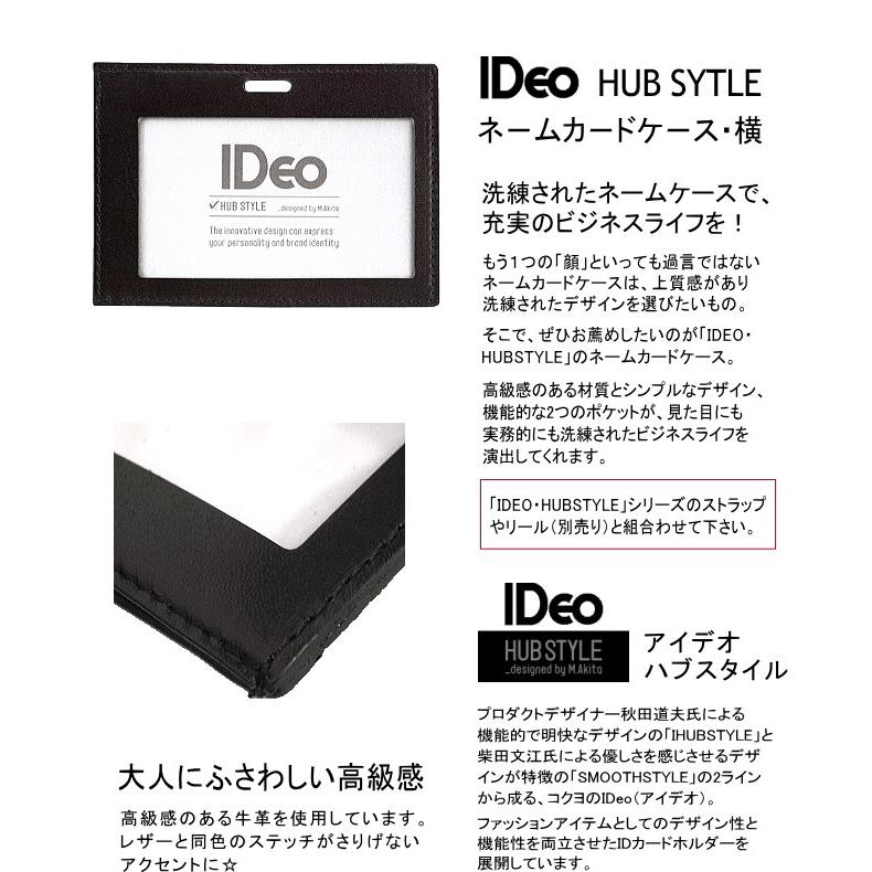 IDeo HUBSTYLE ネーム カード ケースのみ 横型（ストラップは別売り）ネイビー 紺 |  | 02