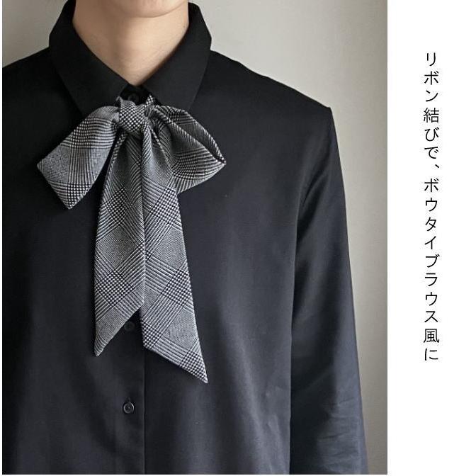 スカーフ メンズ レディース リボンタイ ボウタイ ナロー グレン