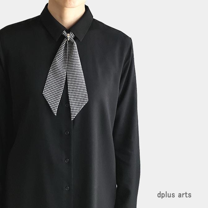 ミニ スカーフ タイ メンズ レディース 千鳥格子 チェック柄 日本製 幅5cm 長さ85cm メール便 dplus arts |  | 04