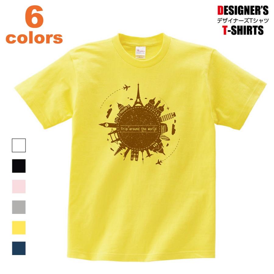 Tシャツ ビッグサイズ 世界一周 飛行機 街並み メンズ : D.POP - 通販 
