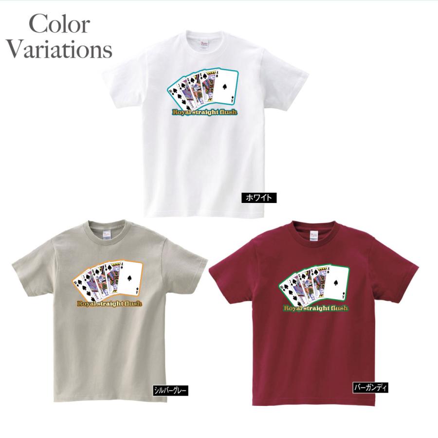Tシャツ ロイヤルストレート フラッシュ トランプ ポーカー Royal Straight Flush プリント メンズ レディース 子供 キッズ イラスト ビック Big Tattoot72 D Pop 通販 Yahoo ショッピング