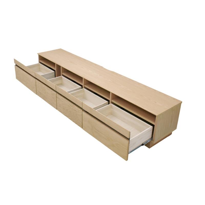 本日価格！！ フルモス 210TVボード 【ナチュラル】 天然木(アルダー) 天然木人工突板(オーク調) 4mmブラック強化ガラス 【JS2335480653】(82008円)