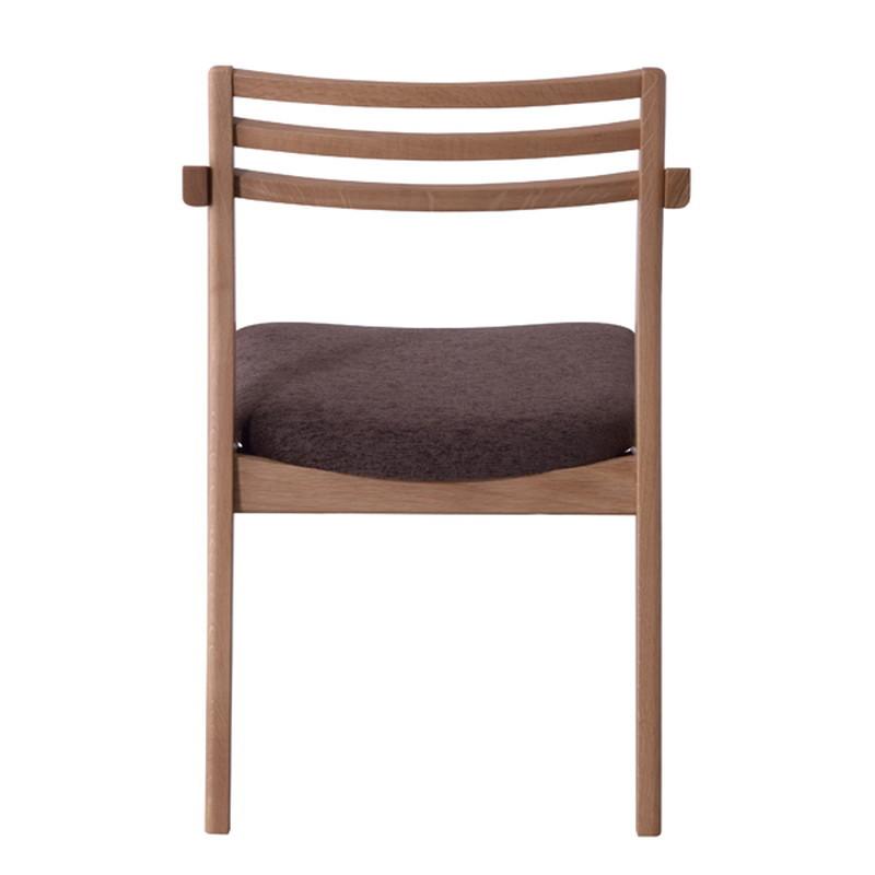 アームチェア 【ナチュラル】 天然木(オーク) ウレタン塗装 ポリエステル 