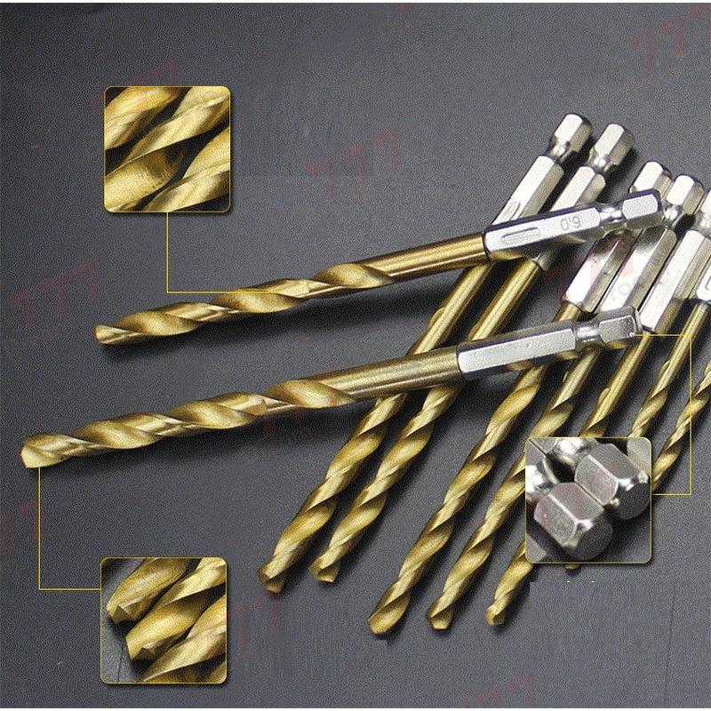 6mm 単品売り 特殊チタン製 六角軸 鉄工用 ドリル刃 工具 ドリルビット キリ 電気ドリル インパクトドライバー 電動 : DR777 ...