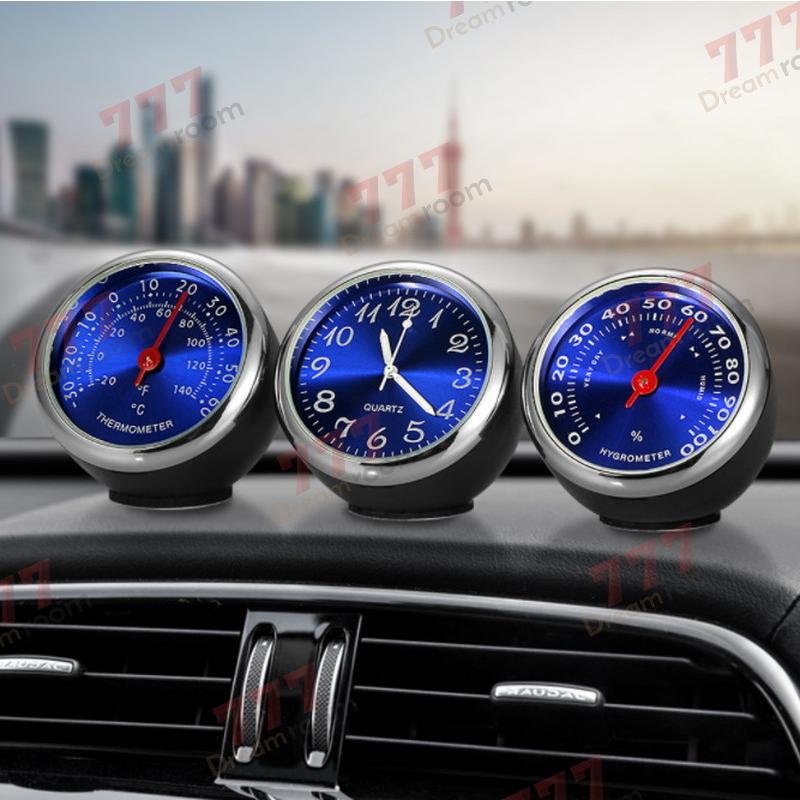 アナログ ３連メーター風 温度計 湿度計 時計 ブルー マルチ車載 アクセサリー ラグジュアリー 車 インテリア 装飾飾り 自動 車時計 D 147 Bl Dr777ショッピング 通販 Yahoo ショッピング