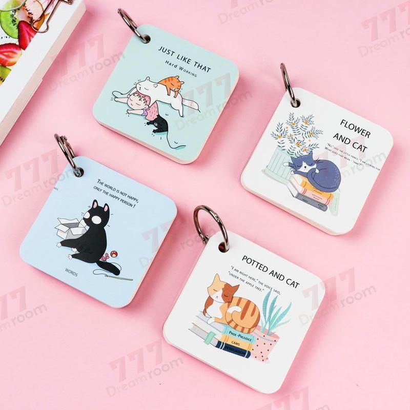 Cute スクエア 単語カード 4冊セット 02 猫スタイル 暗記カード 暗記効率アップ カードリングとじ 英語 漢字 試験 検定 F 264 02 Dr777ショッピング 通販 Yahoo ショッピング