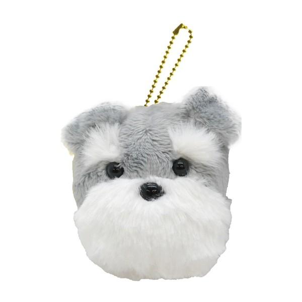 ふわふわ わんこ フェイスマスコット キーホルダー ストラップ 犬