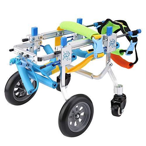 犬 車椅子 ペット車椅子 4輪 ペットウォークアシスタント リハビリ用歩行補助具 犬の歩行器 調節可能 アルミ製 耐久性 組立て簡単 