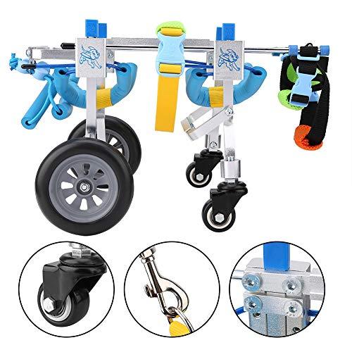 犬 車椅子 ペット車椅子 4輪 ペットウォークアシスタント リハビリ用歩行補助具 犬の歩行器 調節可能 アルミ製 耐久性 組立て簡単 