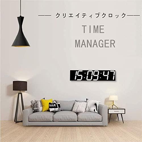 Soulitem デジタル時計 壁掛け 大型 LED大画面卓上置き時計 時計 デジタル 壁掛け 大きい目覚まし時計 多機能工場掛け時計 時間/カレンダー/温度表示 12H/24H時 壁掛け