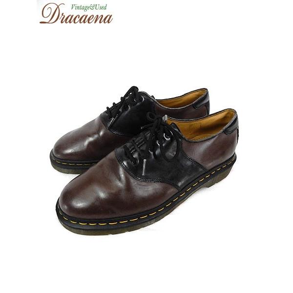 再再販 プレーントゥ バイカラー 茶 黒 5ホール ドクターマーチン Dr Martens シューズ 古着 人気 ヴィンテージ ビンテージ メンズ古着 レディース古着 古着 レザー 28 5cm位 Uk9 シューズ ブーツ Kavarcity Ir