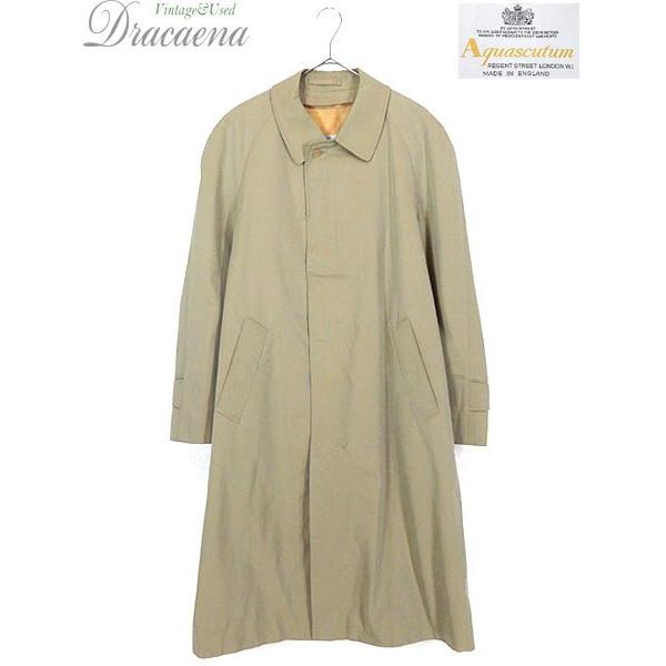 日本最大級 トレンチ ステンカラー アクアスキュータム Aquascutum England製 コート 古着 人気 ヴィンテージ ビンテージ メンズ古着 レディース古着 古着 コート 古着 ブランド 38r ライナー完備 コート アウター Aou Edu Sd
