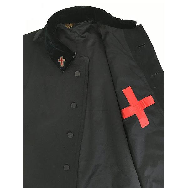 プレゼント対象商品 古着 s フリーメイソン テンプル騎士団 ベロア カラー ウール ロング マント コート アンティーク 古着 再入荷 Kishakatoliketiranedurres Com