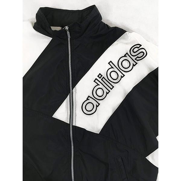 古着 90s Adidas アディダス ビッグ ライン モノトーン フルジップ ジャケット 刺しゅう ロゴ ブルゾン 裏地 天竺 L 古着 fe08s 古着屋ドラセナyahoo ショップ 通販 Yahoo ショッピング