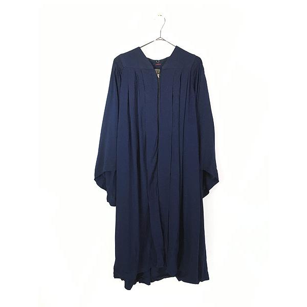 期間限定 半額以下 レディース 古着 50 60s ゴスペル ローブ 変形 前開き ワンピース ドレス ガウン ロング丈 紺 47 L位 古着 絶賛レビュー続出 Skylanceronline Com