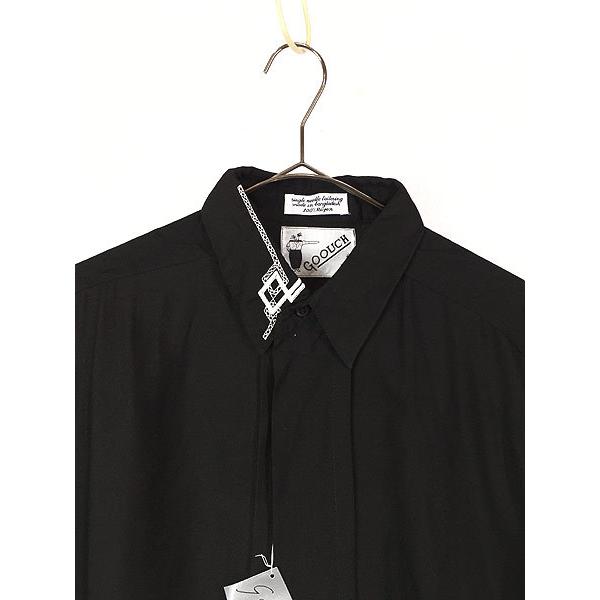 Deadstock」 古着 80-90s GOOUCH ステッチ デザイン 比翼 ブラック