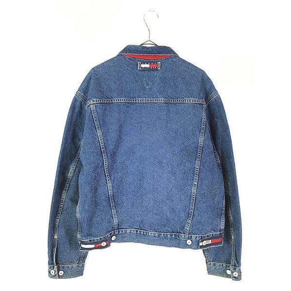 古着 90s TOMMY HILFIGER JEANS トミー ロゴ 刺しゅう デニム