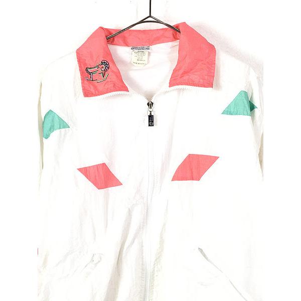 レディース 古着 90s Sergio Tacchini デザイン ナイロン ジャケット