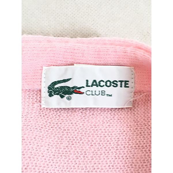 古着 80s USA製 LACOSTE ワニ ワッペン アクリル ニット カーディガン ピンク M 古着｜dracaena｜06