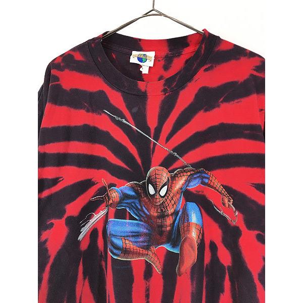 古着 90s USA製 MARVEL SPIDER MAN スパイダーマン アメコミ タイダイ