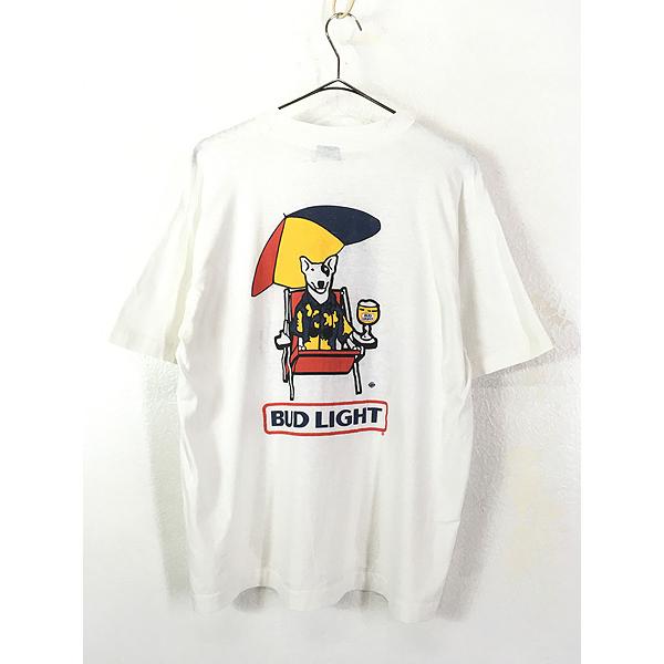 古着 90s USA製 マルチ ポップ アート BUD LIGHT ビール 企業 Tシャツ
