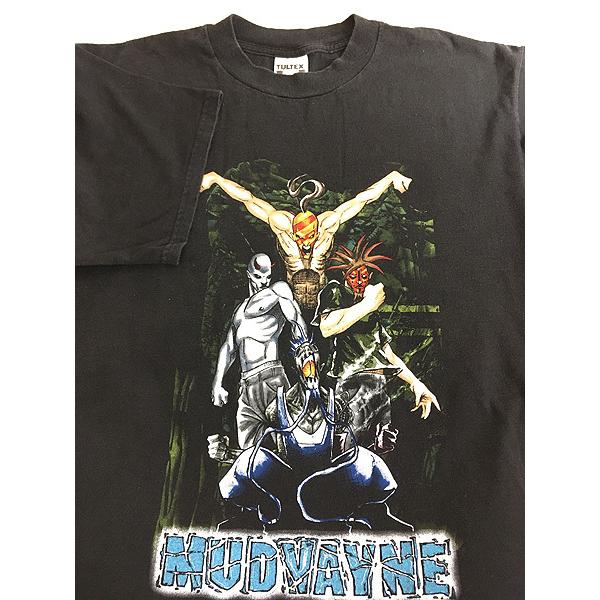 古着 00s MUDVAYNE マッドヴェイン ヘヴィ メタル ロック バンド T 