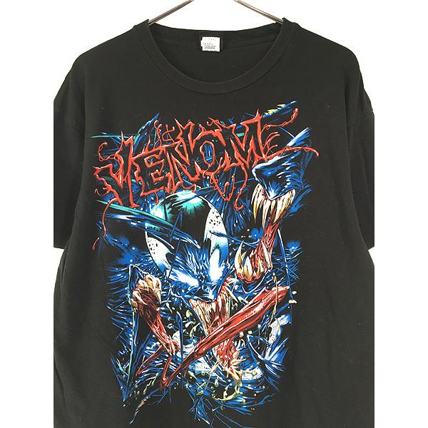 古着 00s MARVEL VENOM ヴェノム キャラクター BIG プリント Tシャツ 