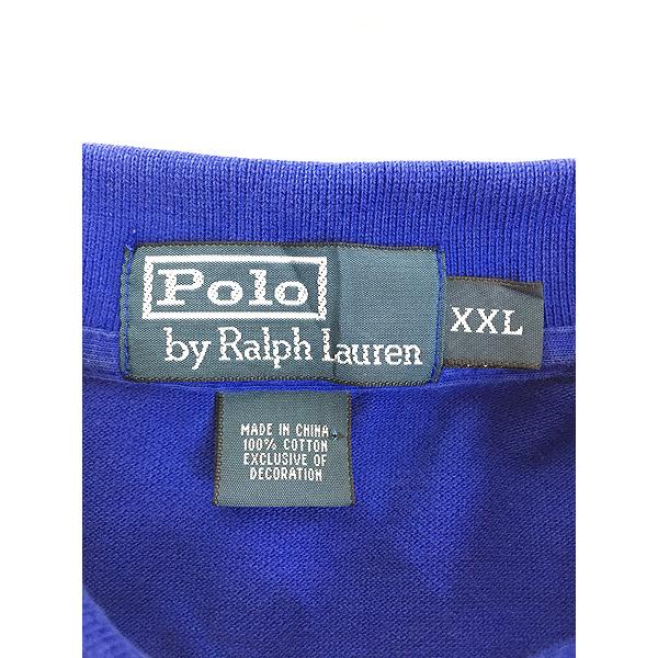 古着 Polo Ralph Lauren 「POLO BEAR」 ポロベア 刺しゅう カノコ ポロ シャツ XXL 古着｜dracaena｜07