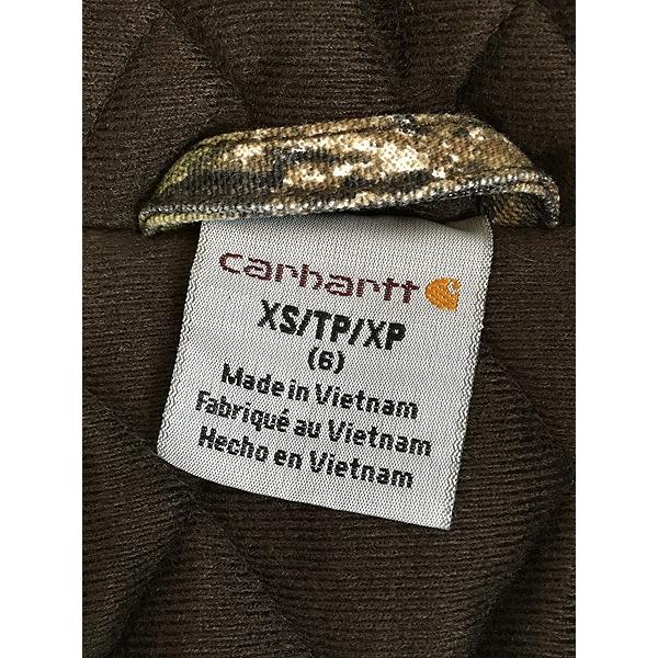 キッズ 古着 Carhartt リアルツリー カモ 迷彩 ダック ワーク アクティブ パーカー XS 6歳位 古着｜dracaena｜07